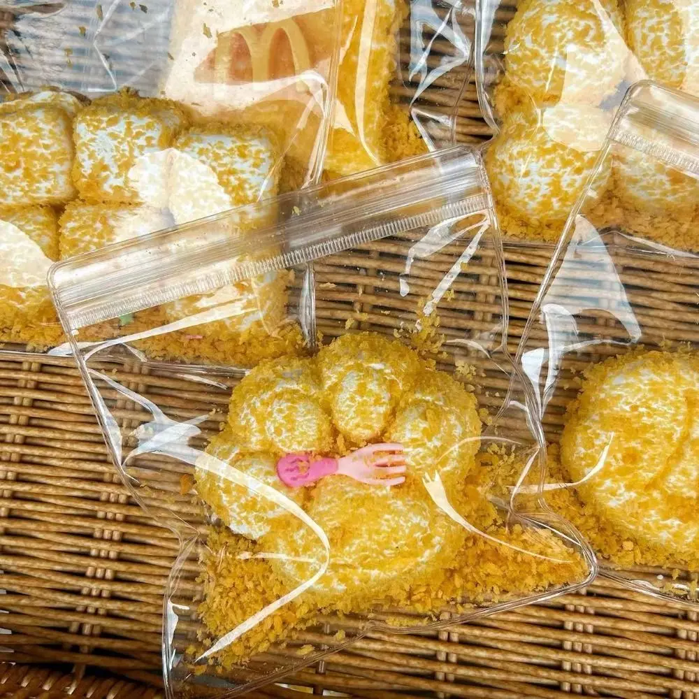 Ganchos de pão queijo fãs seus pequenos pães cozidos no vapor descompressão espremendo ponta do dedo brinquedos fidget imitação comida novidade presente