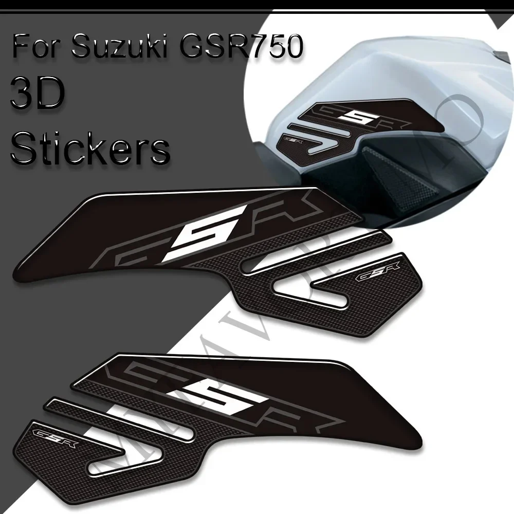 แผ่นรองถังน้ำมันเชื้อเพลิง stiker Motor ตัวป้องกันด้านข้างสำหรับ Suzuki GSR 600 750 GSR600 GSR750