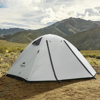 Outdoor Authentic 2 3 4 Person Waterproof Embossing Camping Tents Mountaineering Backpacking Outdoor Tent With Mat  UPF50 