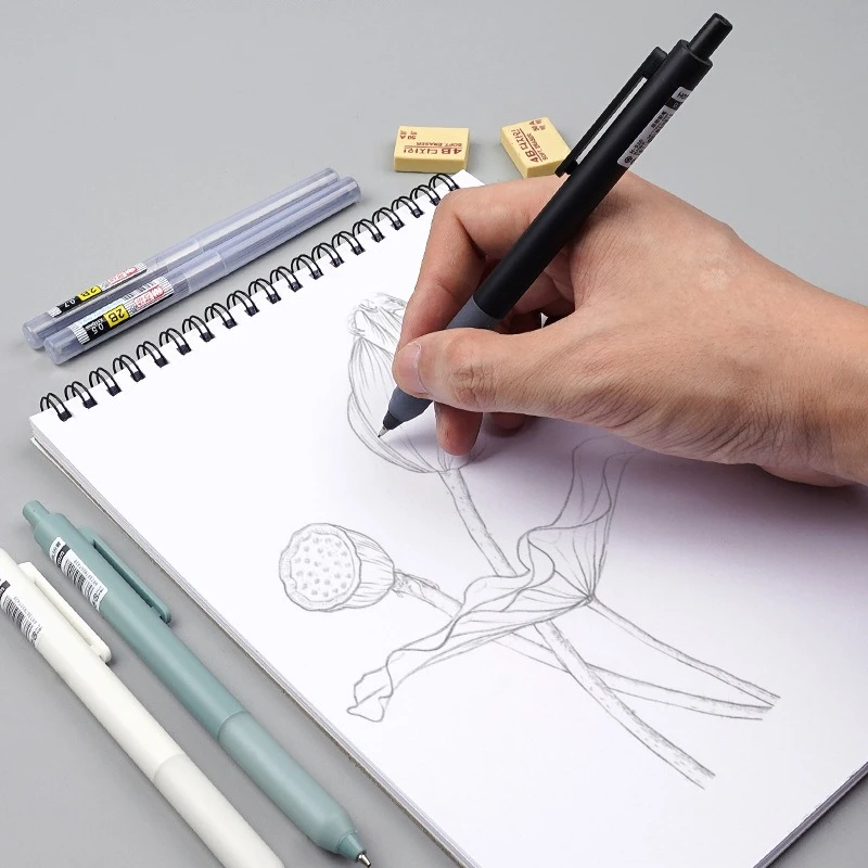 

30 шт., нелегко сломанные простые механические карандаши 0,5 мм, корейские канцелярские принадлежности, детские карандаши, принадлежности для художественного рисования, школьные аксессуары для детей