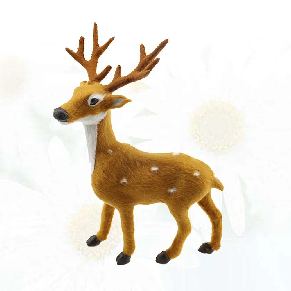 

1Pcs 25cm Christmas Elk Ornament Realistic Sika Deer Desktop Decoration Creative Home Festival Party Adornment
