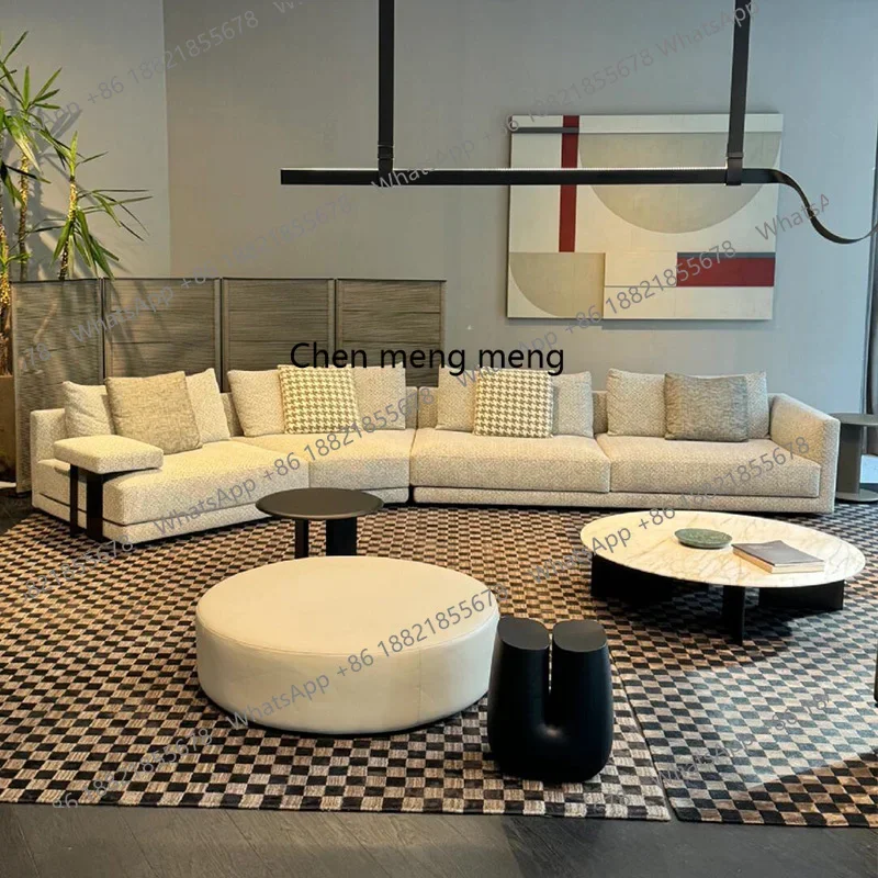 

X Minimalist fabric sofa, light luxury villa large flat high-end sofa