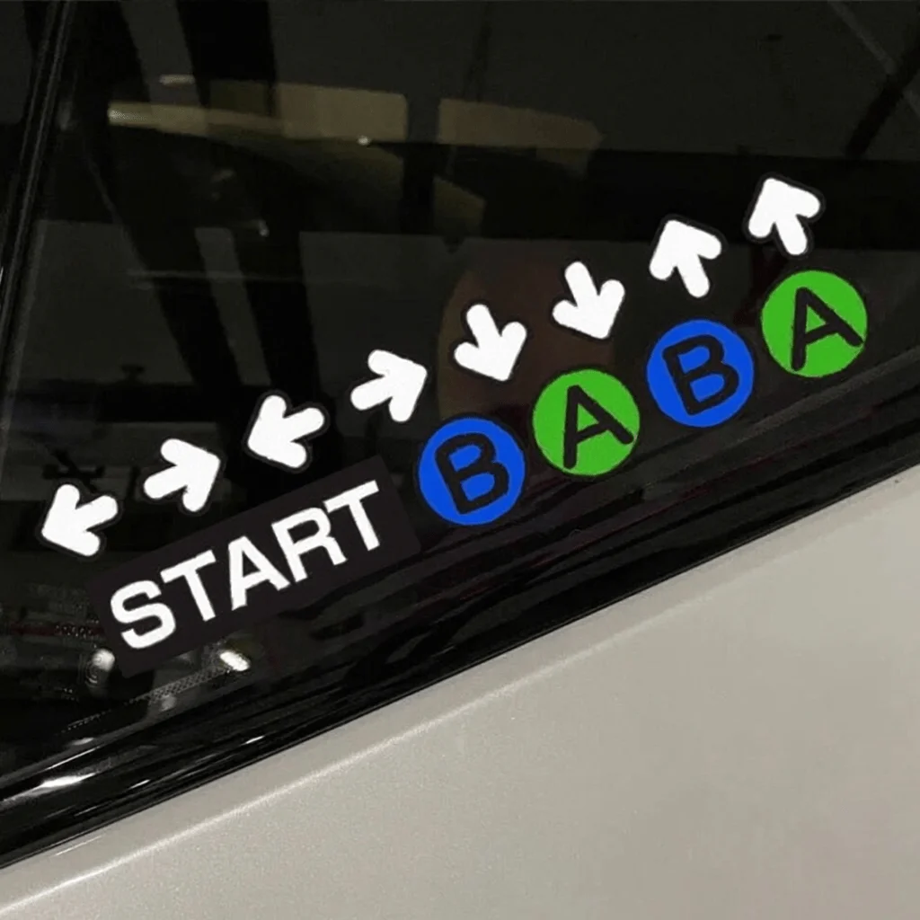 Gaming Controller Sticker AB Start Arrow Funny Waterproof Vinyl Decal Car Window Bumper Laptop Console Decoration