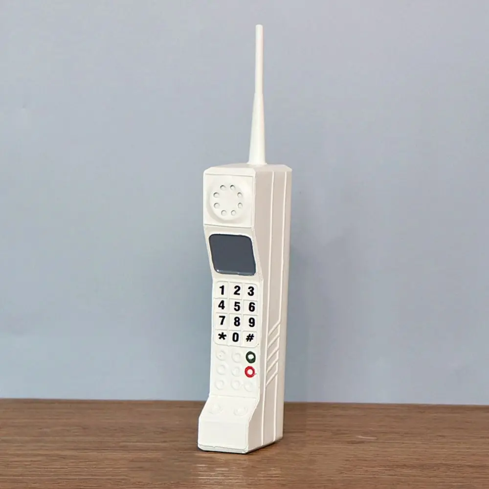 Picture 3: Simulation Vintage Telephone Model Cellular Phone Iron Material Retro Phone Prop Old Fashioned Hand Phone