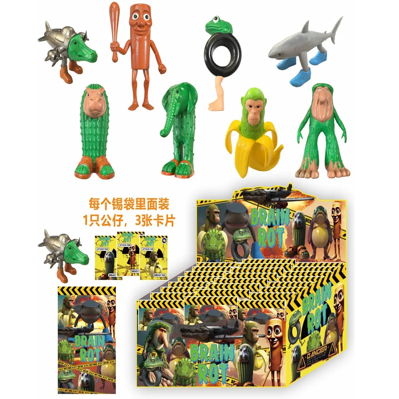 

Tralalero Tralala desk decoration brain hole Italy toys Tungtung Sihou cartoon PVC model decoration suitable for children's gift