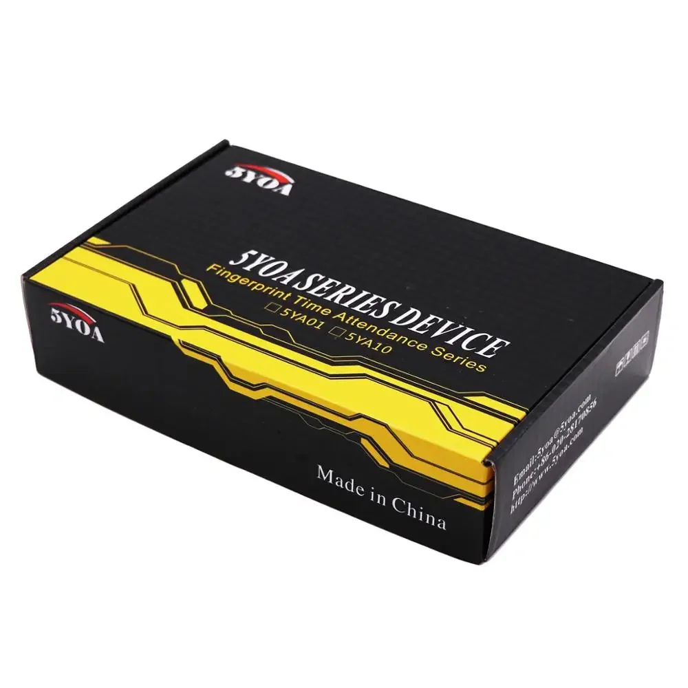 

5YOA Fingerprint Attendance Biometric Machine System Employee Keypad Electric Time Clock Recorder USB Data Manage