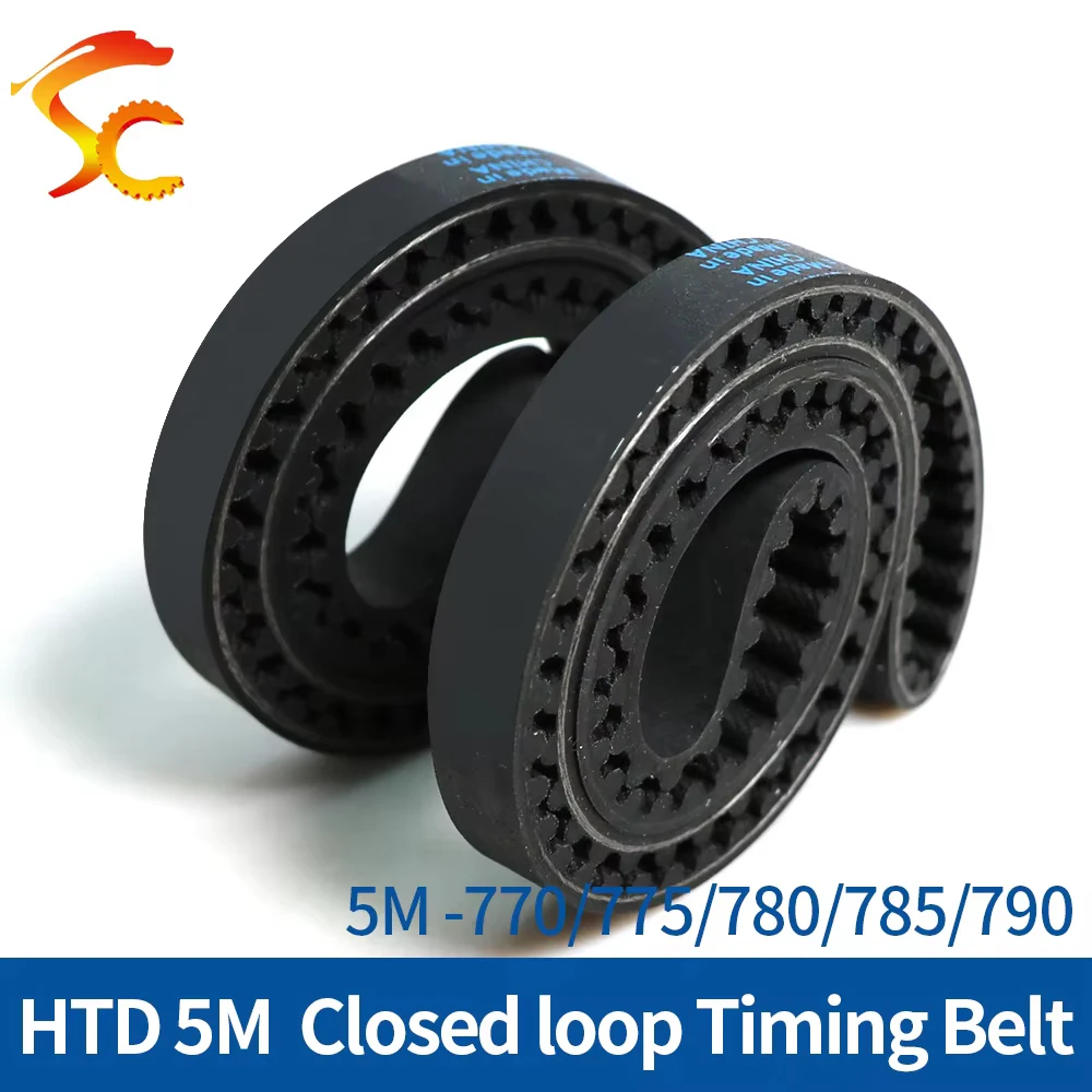 ONEFIRE 5M Timing Belt Width 10/15/20/25mm Closed Loop Rubber Synchronous belt Length 770/775/780/785/790mm