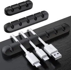 Smart Cable Holder Silicone Flexible Cable Winder Wire Organizer Holder Cord Management Clip for Car USB Earphone Network Cable