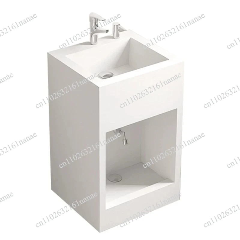 Slate wash basin column outdoor integrated floor type face wash foot multi-functional wash basin
