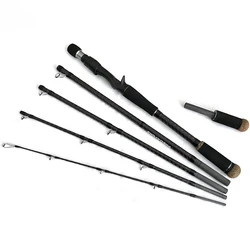 TAKEDO TN92 PT65CXH-6 1.95M Surf Casting Rods 6 Sections Travel Fishing Rods Carbon Fiber Carp  Adjustable Length Rod