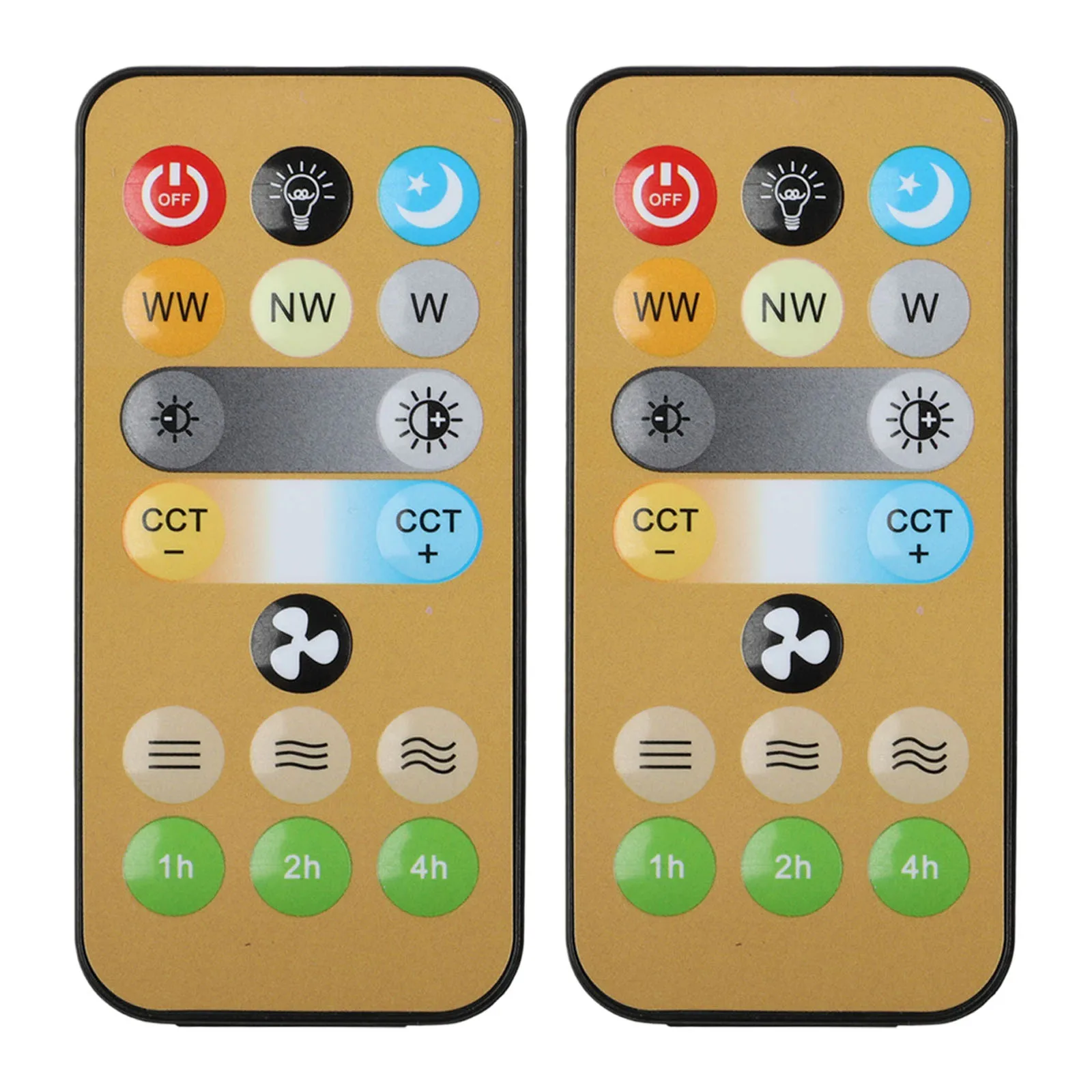 2pcs Wireless Remote Control For E27 Ceiling Fan Light Adjustable Brightness Speed Plastic Switch For Home Bedroom Living Room