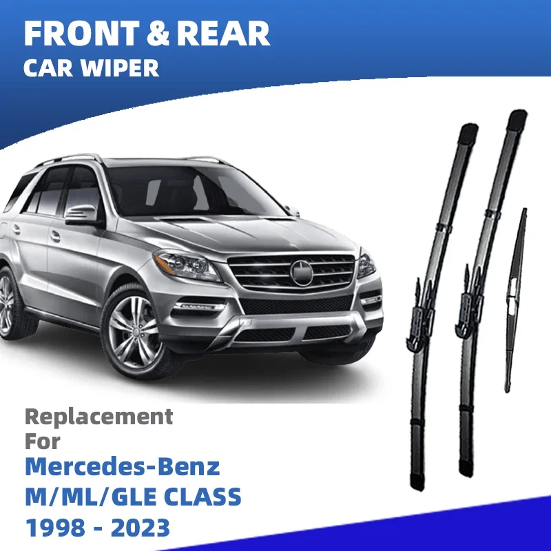 

LHD Front Rear Windshield Wiper Blades For Mercedes-Benz M ML GLE Class W163 W164 W166 W167 1998-2023 Windscreen Accessories