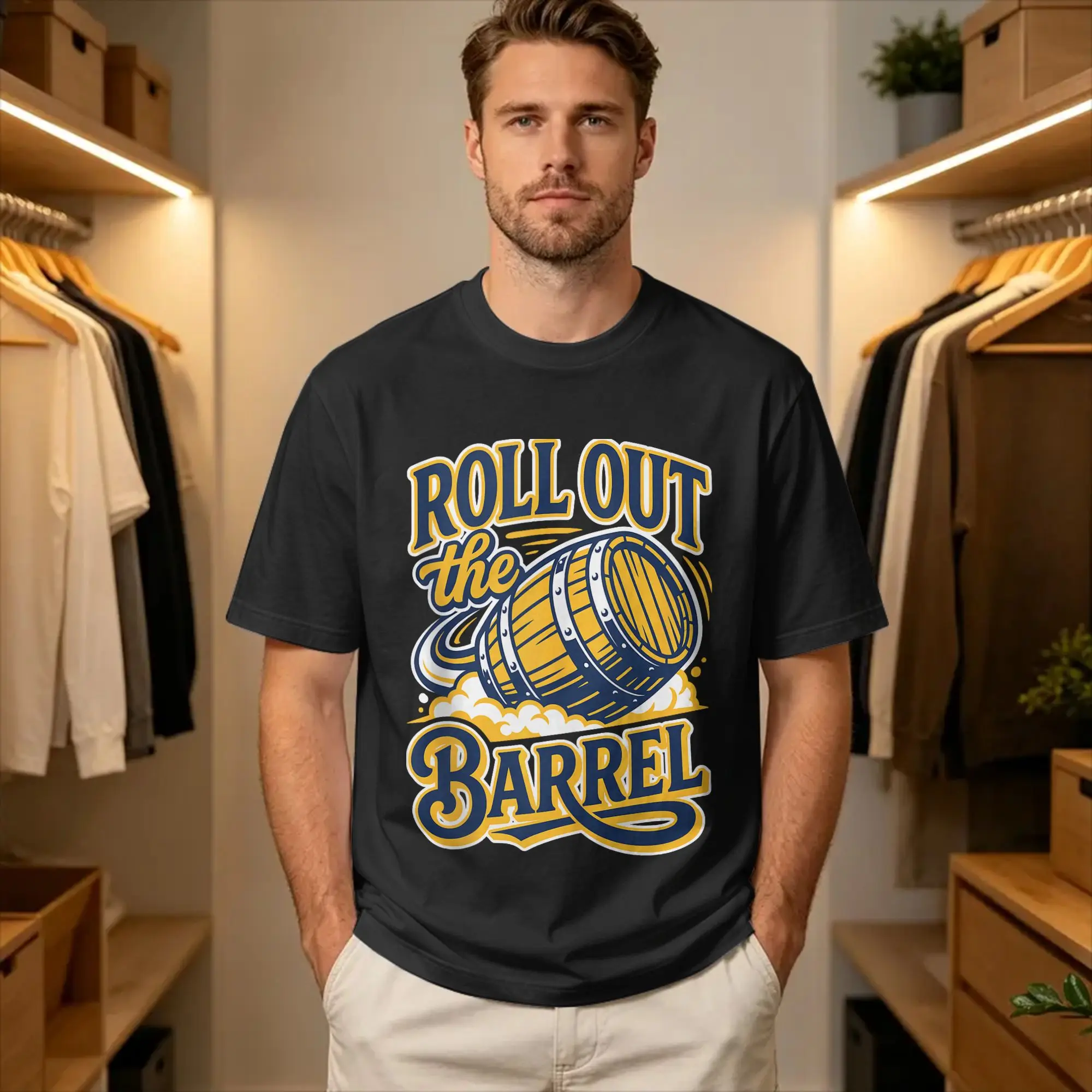 Streetwear T Shirt Summer Roll Out The Barrel Beer Lover Oktoberfest Vintage Hipster T Shirts  100% Cotton Tshirt for Men