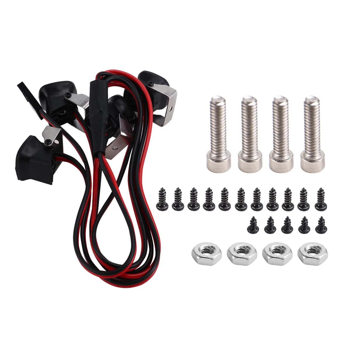

Y34A 4LED Lights Spotlight for Axial SCX10 III -4 -6 1/10 RC Crawler Car Truck Decoration Parts Red Light