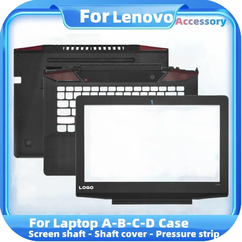 

New black cover For Lenovo Y700 Y700-14 Y700-14ISK Front Bezel/Palmrest/Bottom Case/hinge/body cover/keyboard cover 700-14