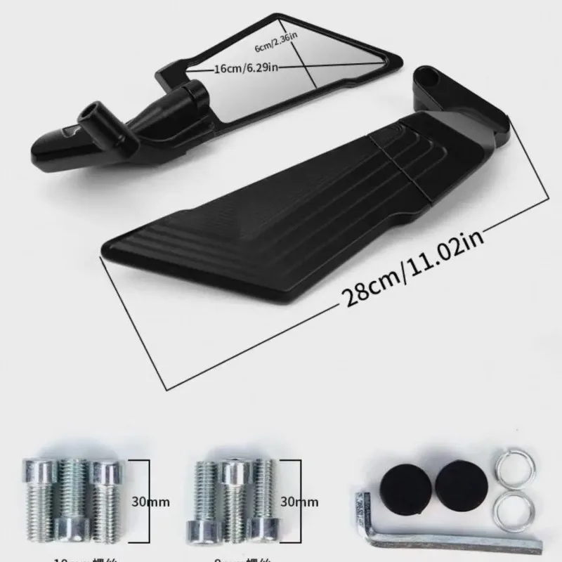 Motorcycle Mirrors Stealth Winglets Mirror Kits To Rotate Adjustable Mirrors For HONDA CBF1000 / CBF1000A / VF750S SABRE