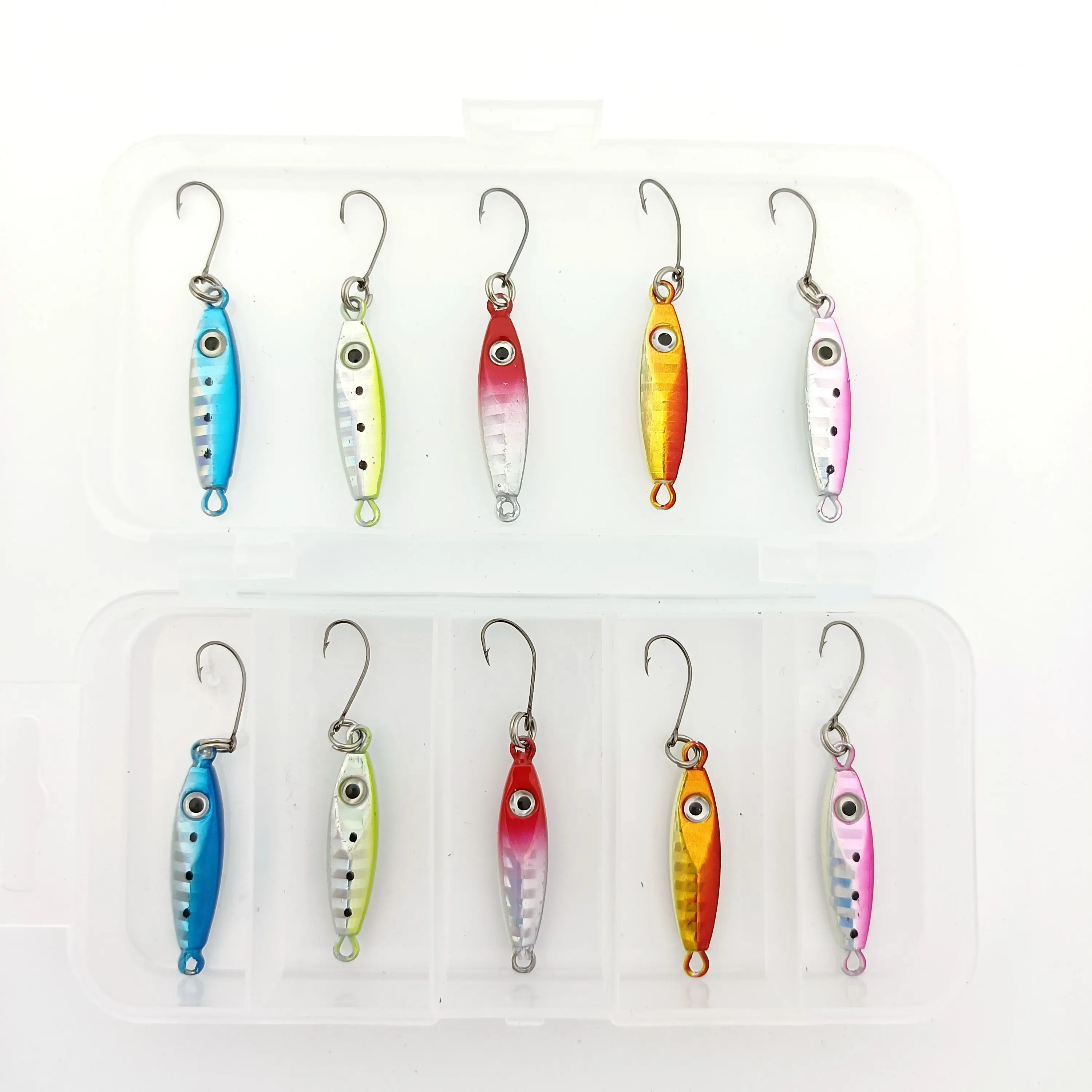 DUODUOYU 1PCS Micro Jig Fishing Lures 3g/5g Small Metal JIgging Fishing Bait Hard Artificial Lure With Single Hook Fishing Tools