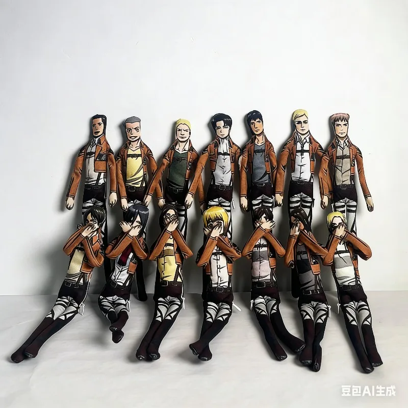 

Anime Attack On Titan Levi Ackerman Cosplay Plush Doll Handmade Wire Skeleton Stuffed Figure Room Decoration Gifts