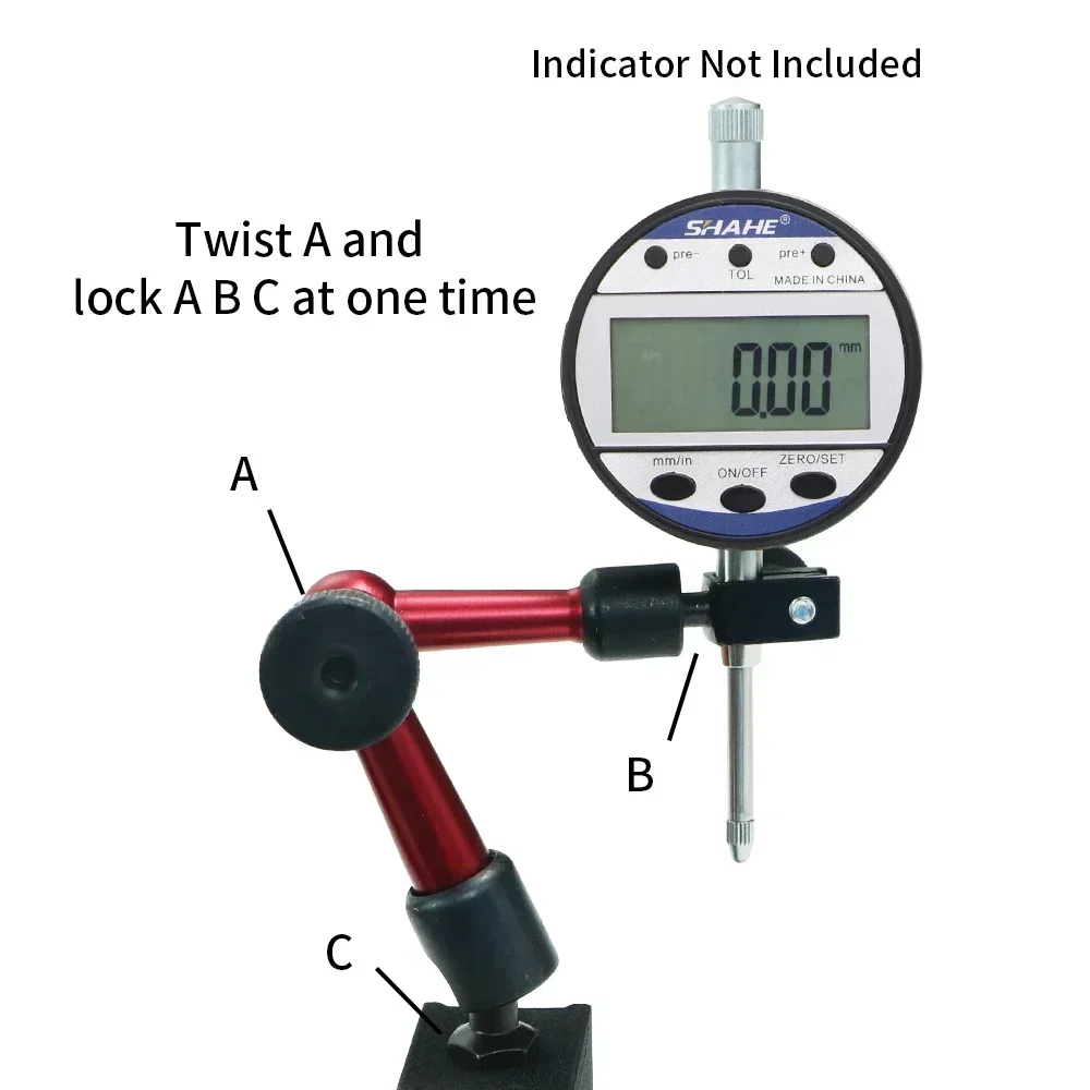 SHAHE WCZ-1B Mini Magnetic Force Universal Magnetic Indicator Holder For Lever Indicator Dialgage Indicator Small Table Working