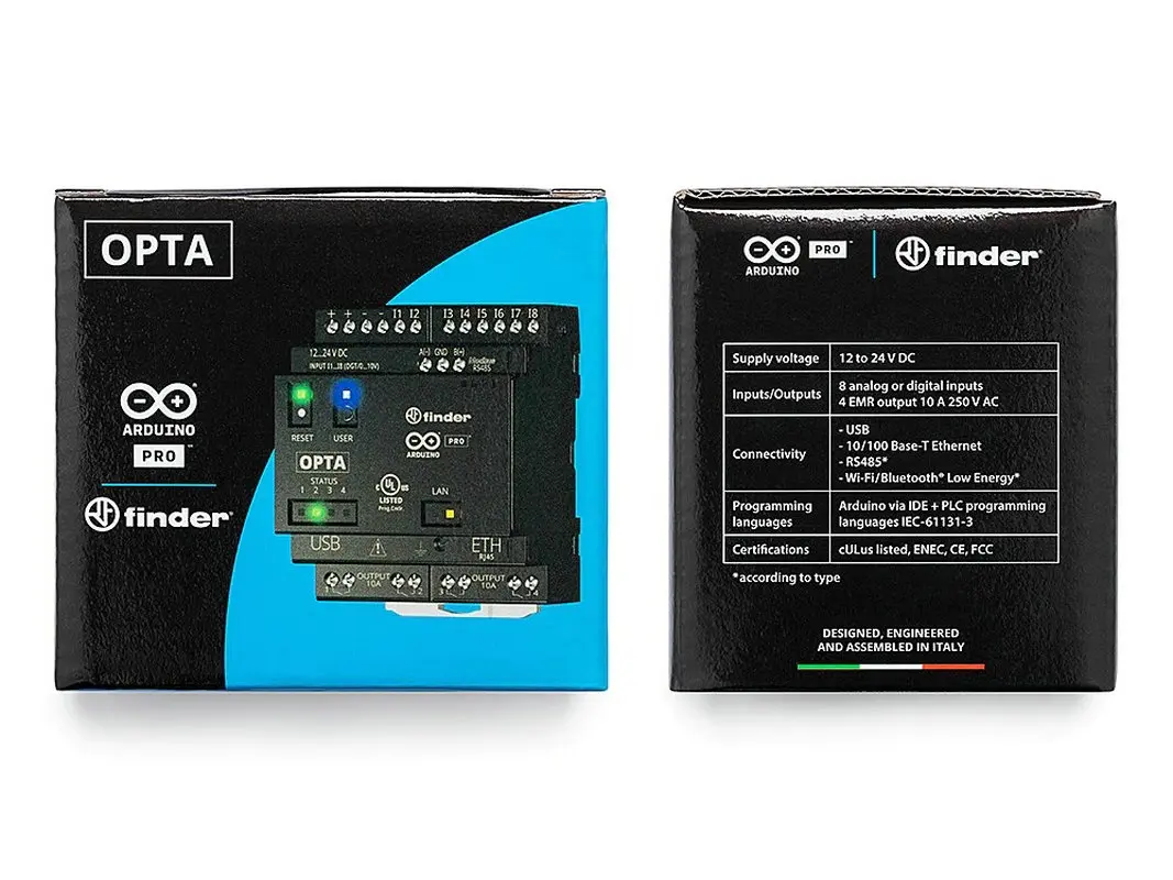 

Arduino Opta WiFi AFX00002 Микропрограммируемый ПЛК STM32H747XI Двухъядерный
