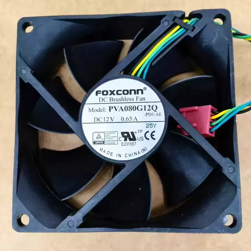 for Foxconn PVA080G12Q Cooling Fan 8cm 80mm 12V 0.65A 3Pin DC Brushless Computer Case CPU Cooler Replacement