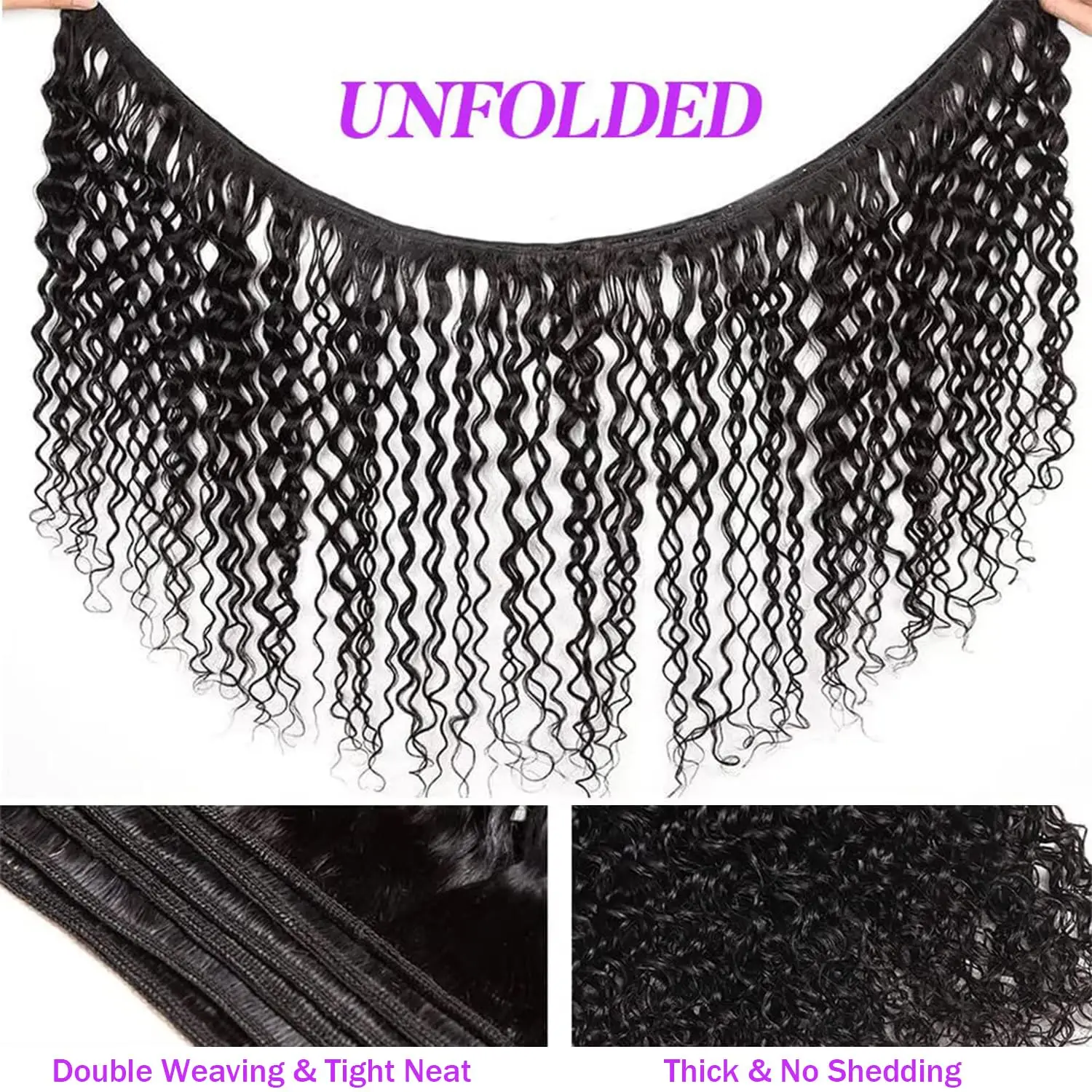 Water Wave Bundles Human Hair For Women Malaysia Extension 100% Unprocessed Water Wave 3Pcs Bundles Human Hair Natural Color