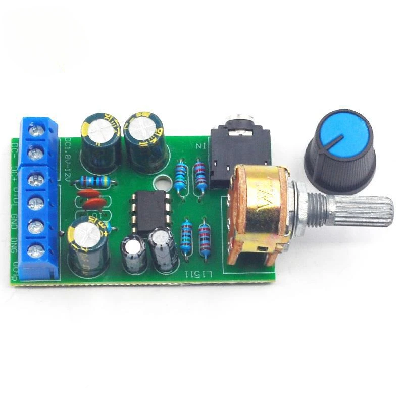 TDA2822MAmplifier Board 2.0 สเตอริโอเครื่องขยายเสียงแบบพกพา Miniature วิทยุเครื่องขยายเสียง