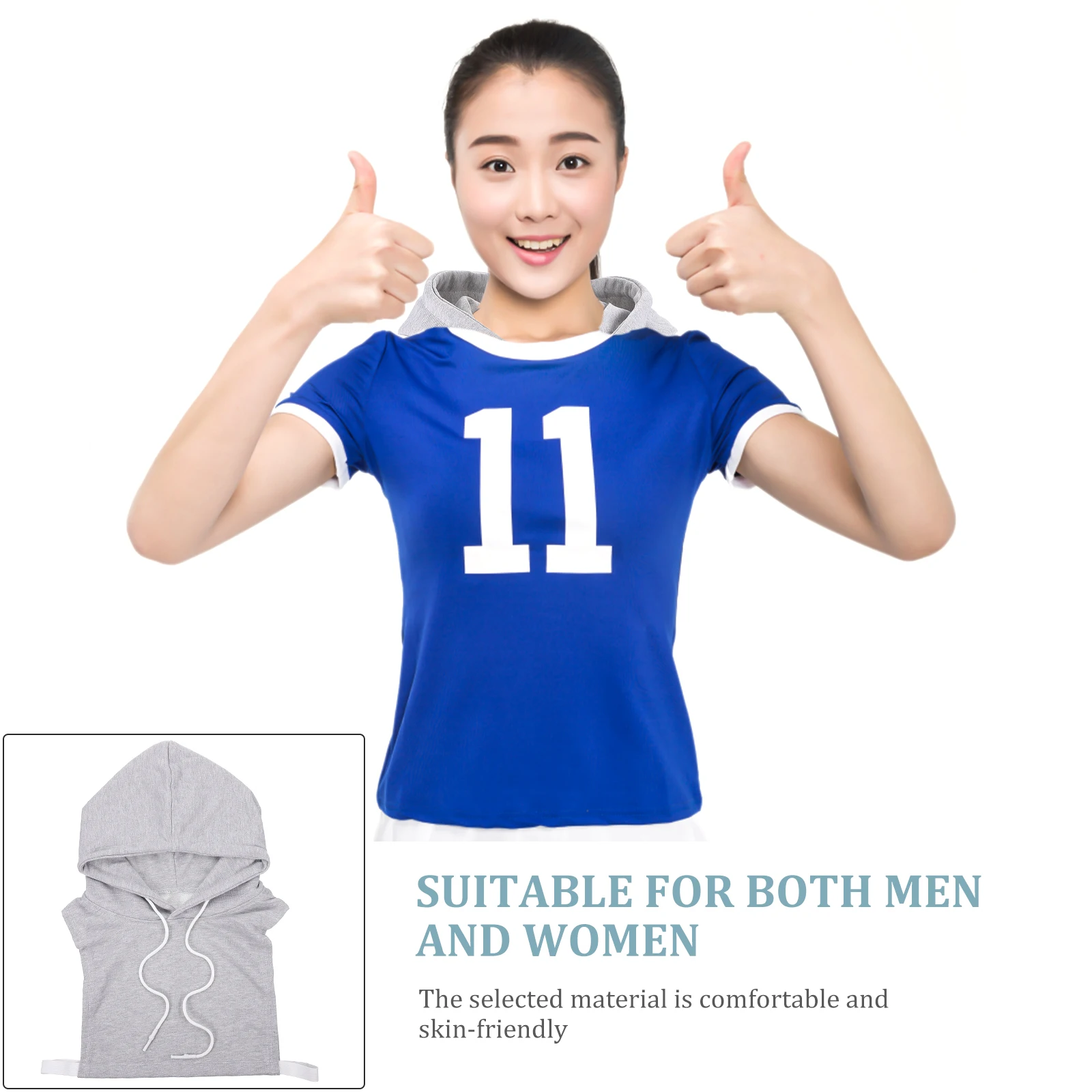 

1pc Fake Collar Hooded Cotton Blouse Sweater Cardigan Detachable Fashion Accessory Multifunctional All-Season Wear Lightweight