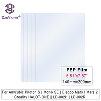 FEP Film 5.5 In 200*140*0.15mm for Creality ANYCUBIC Photon S Elegoo Mars 2 UV Resin 3D Printers Release Films Printer FEP Sheet