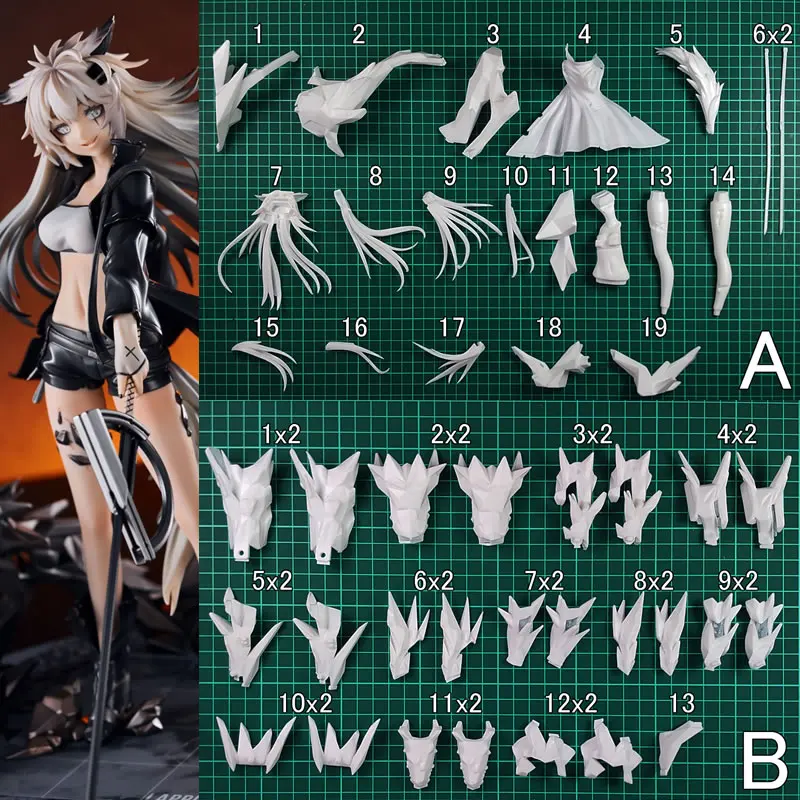 1/7 Lappland Promotion Elite 2 Ver. Arknights Unpainted Unassambled Diy Pvc Recast White Model Kit Gk Figure W_3713