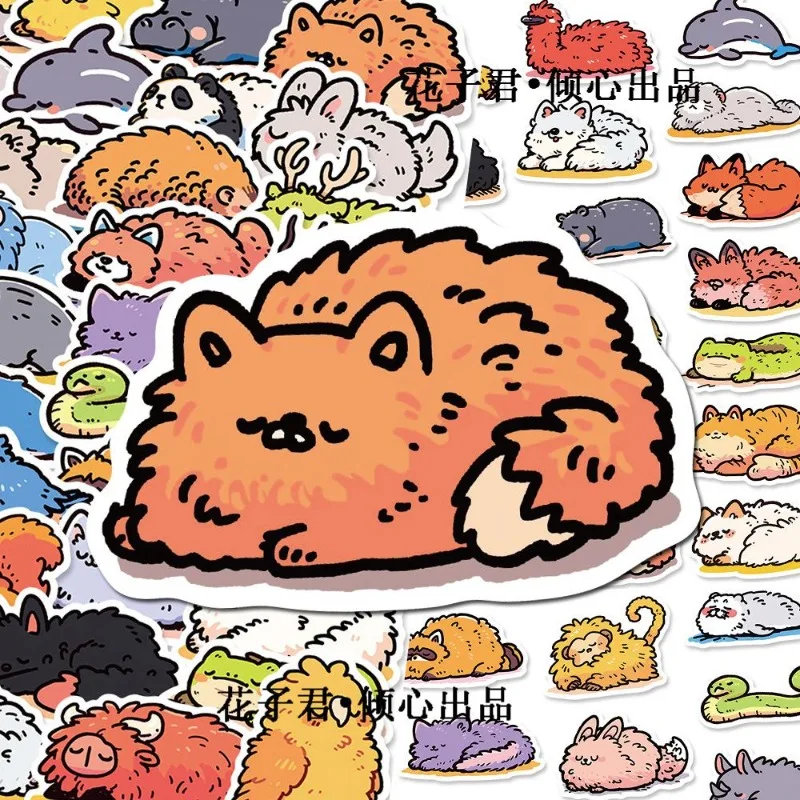 50PCS Cartoon Personality Comfortable Animal Creative Graffiti Decorative Stickers