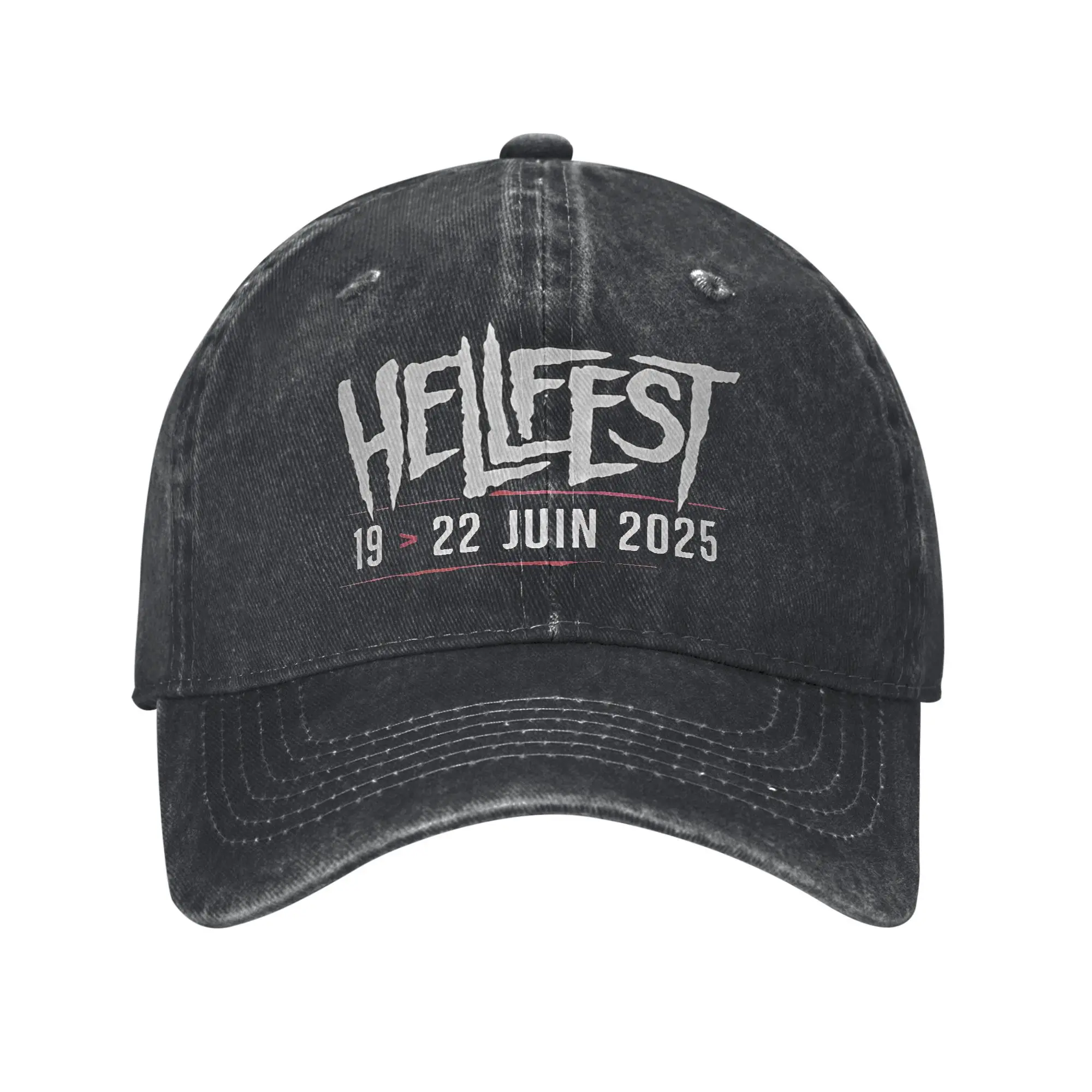 워시드 야구 모자 Hellfest Music 2025 봄 트럭 운전사 모자 남여 남성용 y2k 귀여운 사냥 캠핑 태양 야구 모자