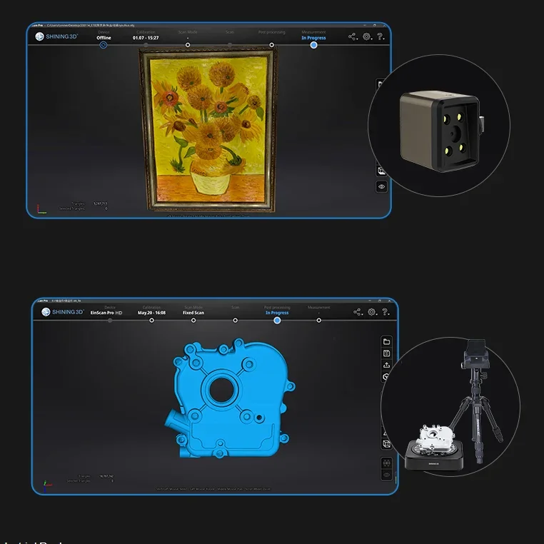 HD prime è gratuito nuovo modello Einscan-ProHD scanner 3d prezzo di fabbrica scanner corpo 3d scanner 3d palmare