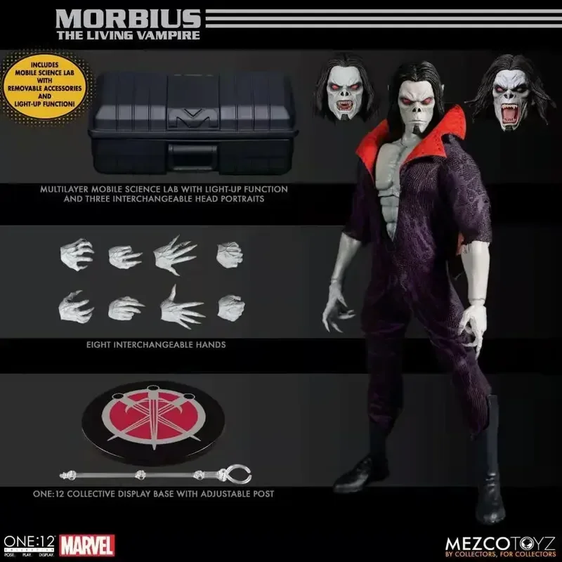 In Stock Mezco Ant 1:12 6-Inch Cloth Mobile Doll Marvel Vampire Doctor Mobias Action Figure Model Toys  Gifts