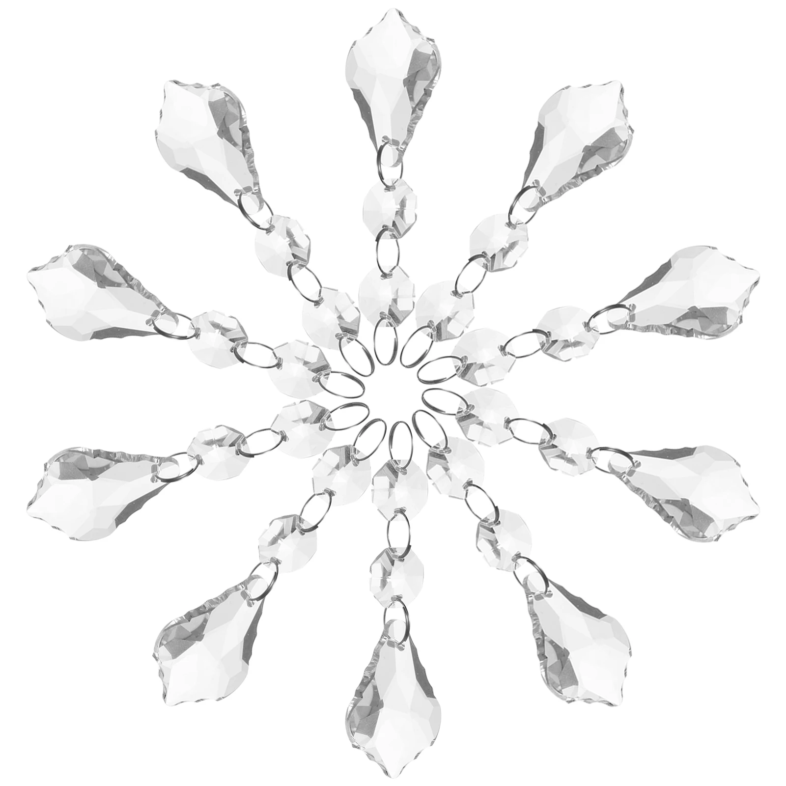 

10Pcs Crystal Pendant Clear Prisms Hanging Decoration for Chandeliers Wedding Home Party Lighting Ornaments Chandelier Crystals
