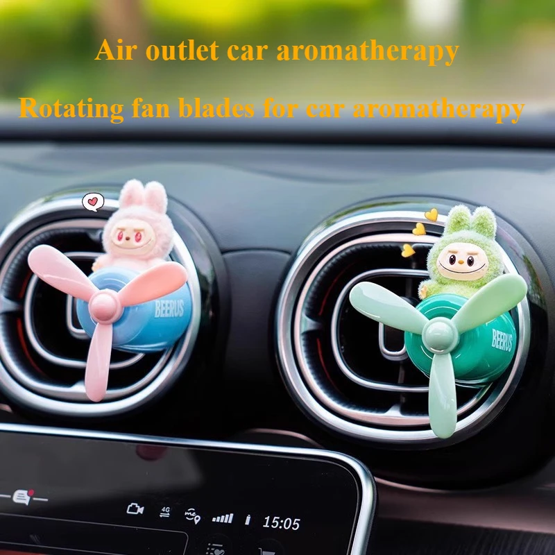 Labubu animation peripheral creative cartoon cute car air vent aromatherapy decorative ornaments high-looking car interior gifts