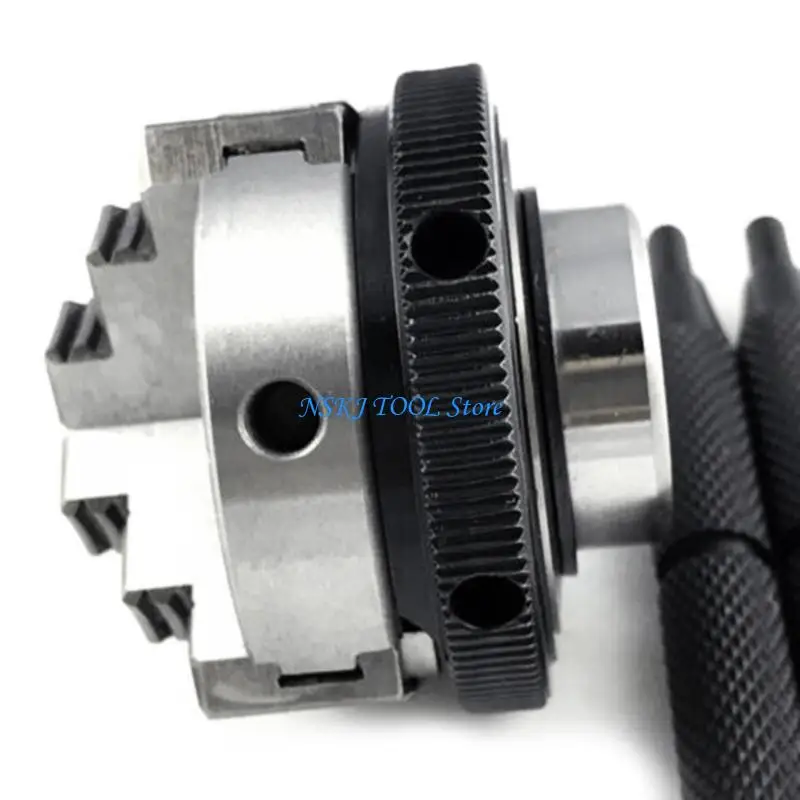 L8RC K01-50 50Mm Chuck Mini Woodworking Hand Chuck untuk dengan 3 Rahang & Pemasangan Batang Sekrup Ulir