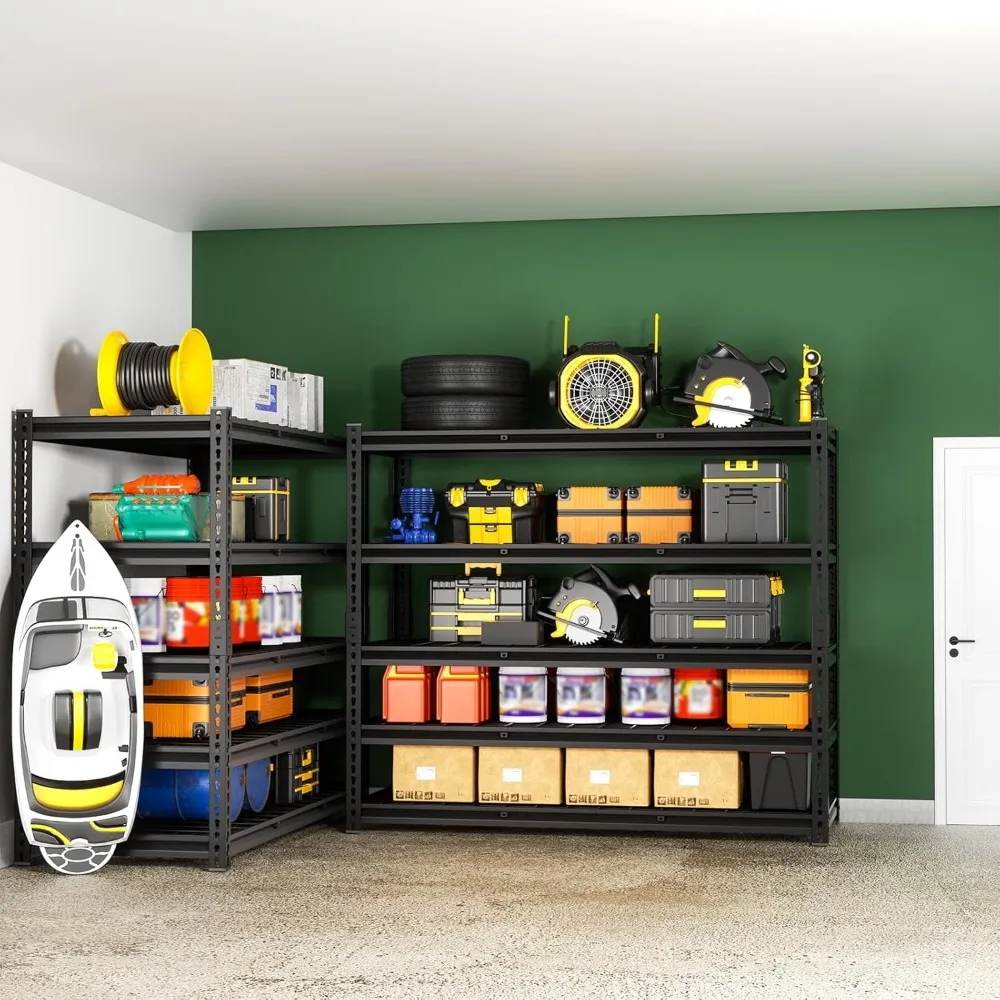 Étagères de rangement à 5 niveaux, 60 "L X 24" D X 72 "H, étagères de Garage de 3000lb, étagères et étagères de rangement en métal, étagère robuste réglable
