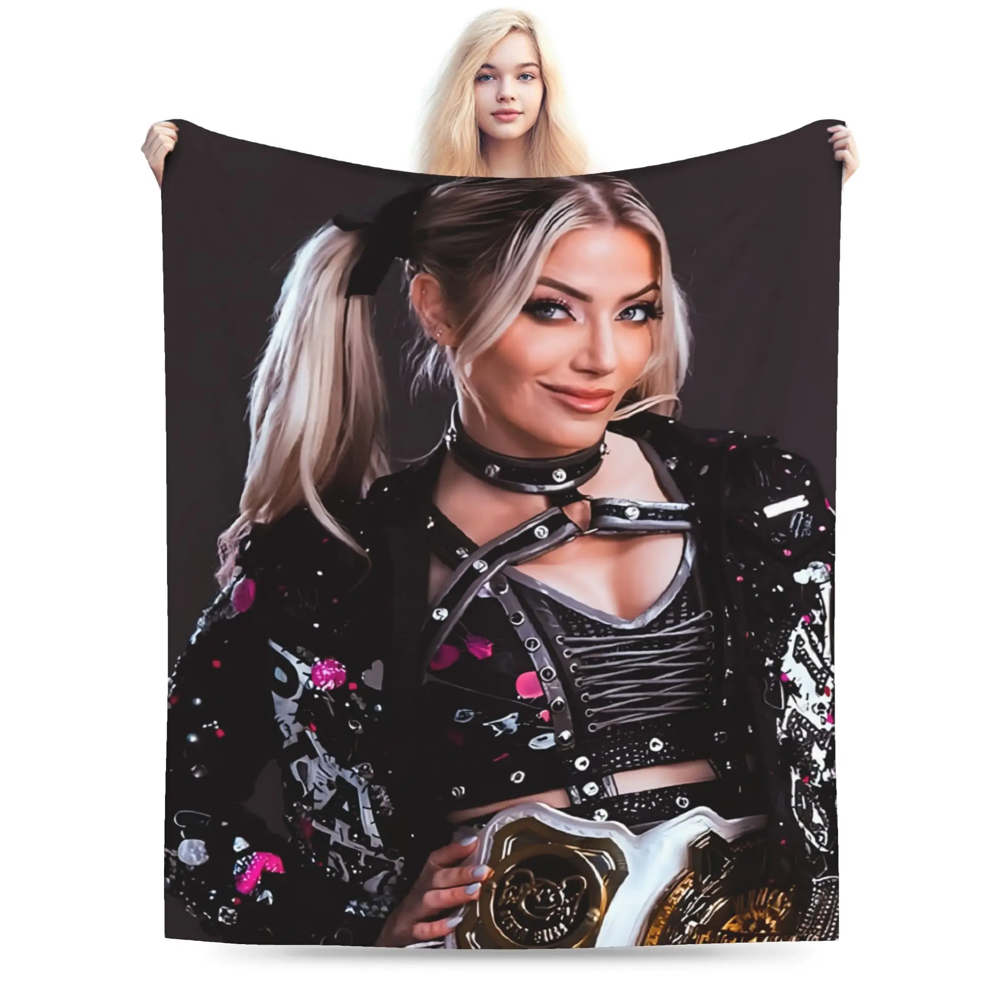 A-Alexa Bliss Throw Blanket for Couch Wrestler  Soft Fuzzy Plush Blanket 50x60 Inch Multi-size Bedspread for All Seasons