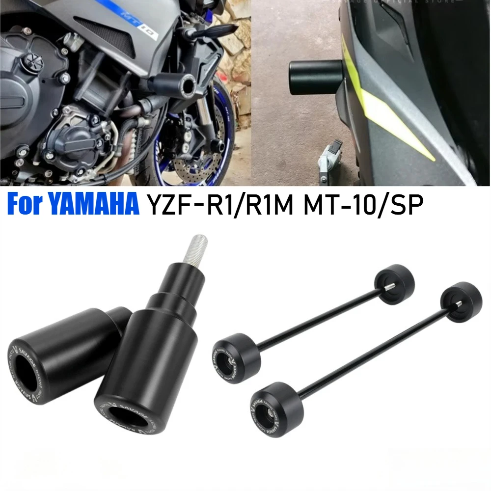 For YAMAHA MT-10 YZF R1 S R1M FZ-10 Motorcycle Frame Slider Crash Protector Wheel Fork Axle Crash Slider Pad Engine Protection
