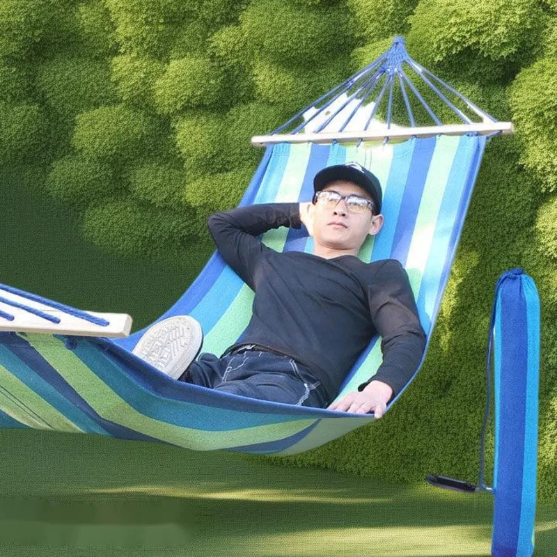 

Холщовый гамак с защитой от опрокидывания и распорки для взрослых, кресло-качалка для дома и улицы, для сна, кемпинга и подвешивания