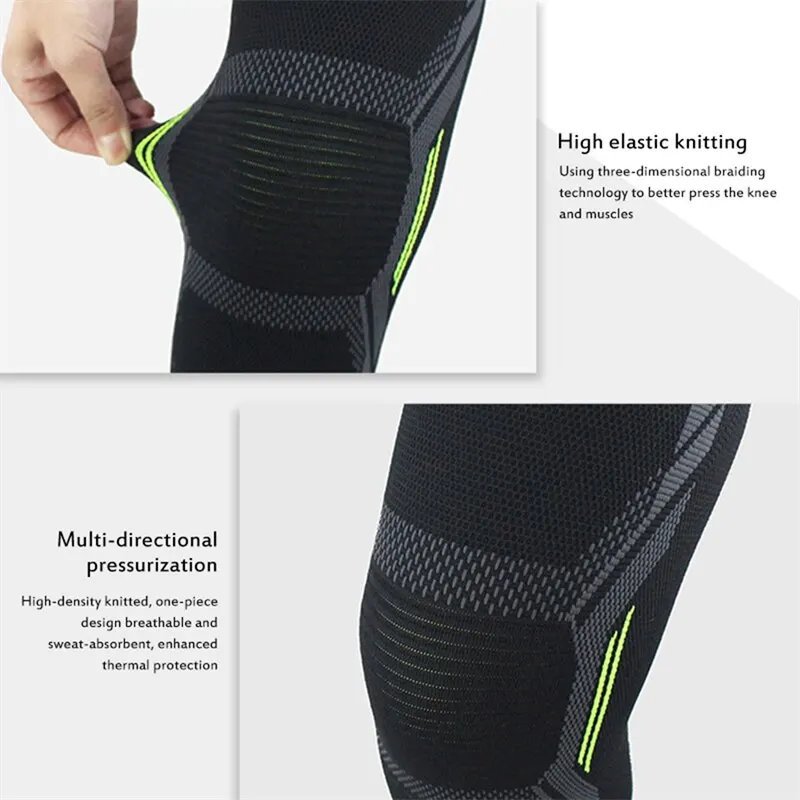 Single Knee Pad Knitted Nylon Sports Riding Protective Gear Running Basketball Skipping Rope Warm Cold Proof Foot Pads