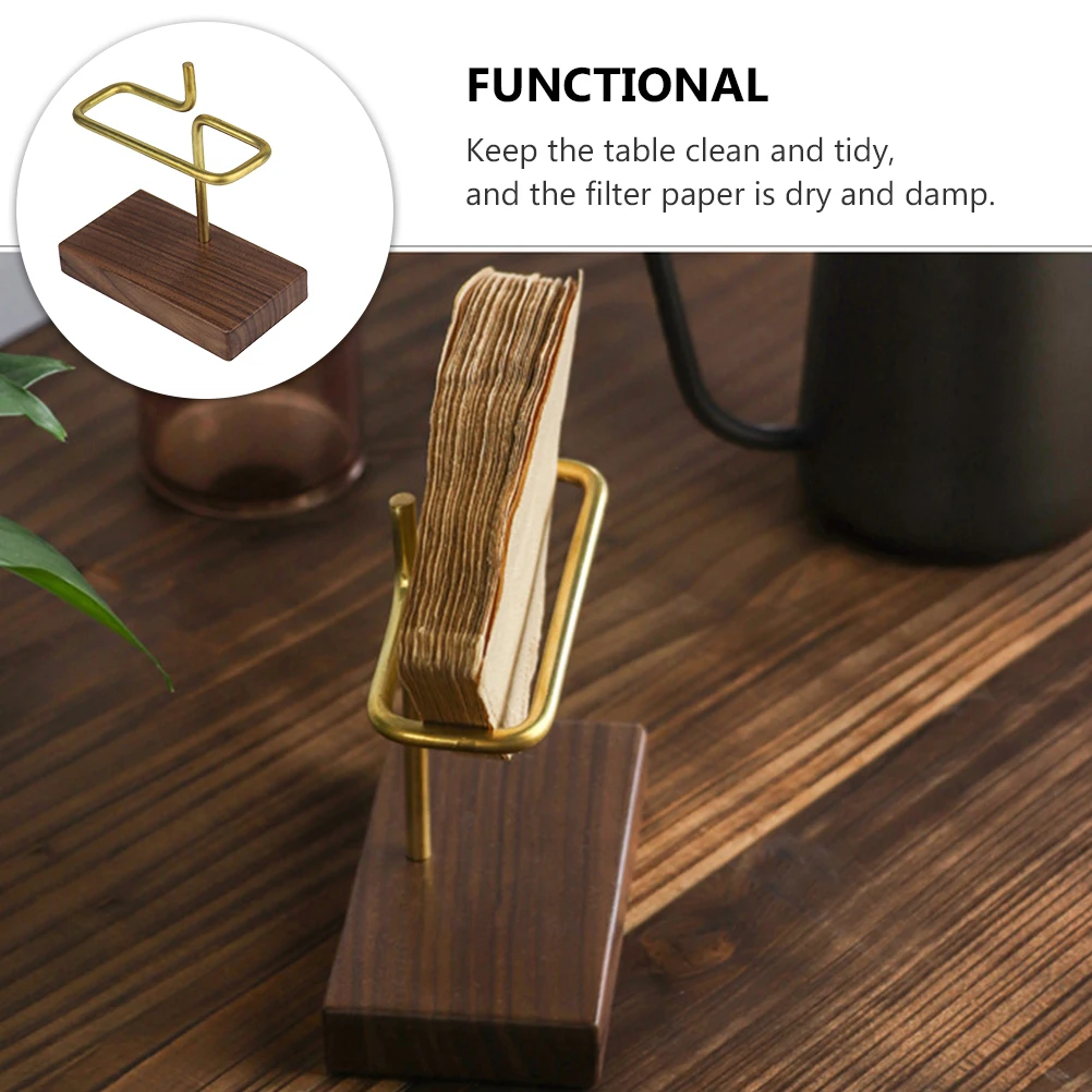 

Geometric Coffee Holder Brass Heat Resistant Portable Coffee Filter Rack For Home Office Camping Paper Filter Organizer