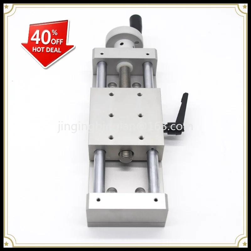 Factory direct sales of manual linear slide equipment, hand-cranked linear guide rail module, cross screw slide module