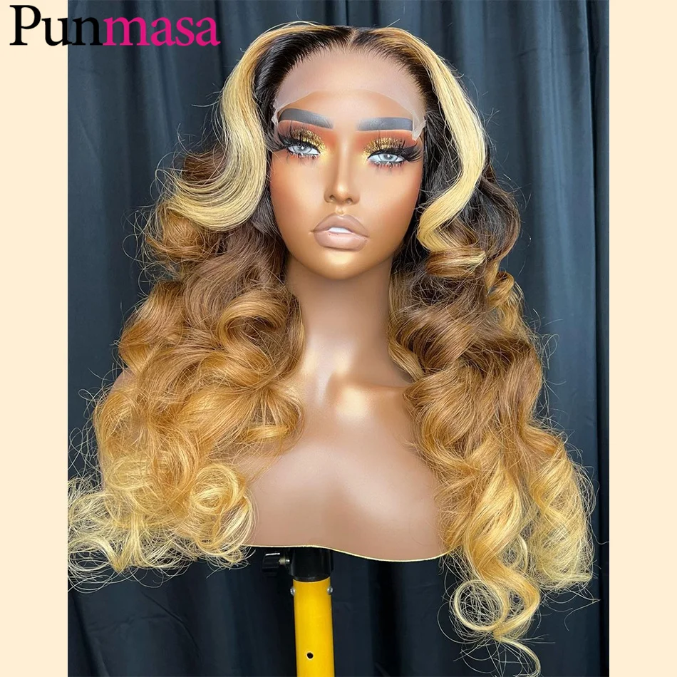 highlight-blonde-13x6-13x4-lace-front-human-hair-wig-ombre-1b-27-30-transparent-lace-frontal-body-wave-wig-5x5-lace-closure-wig