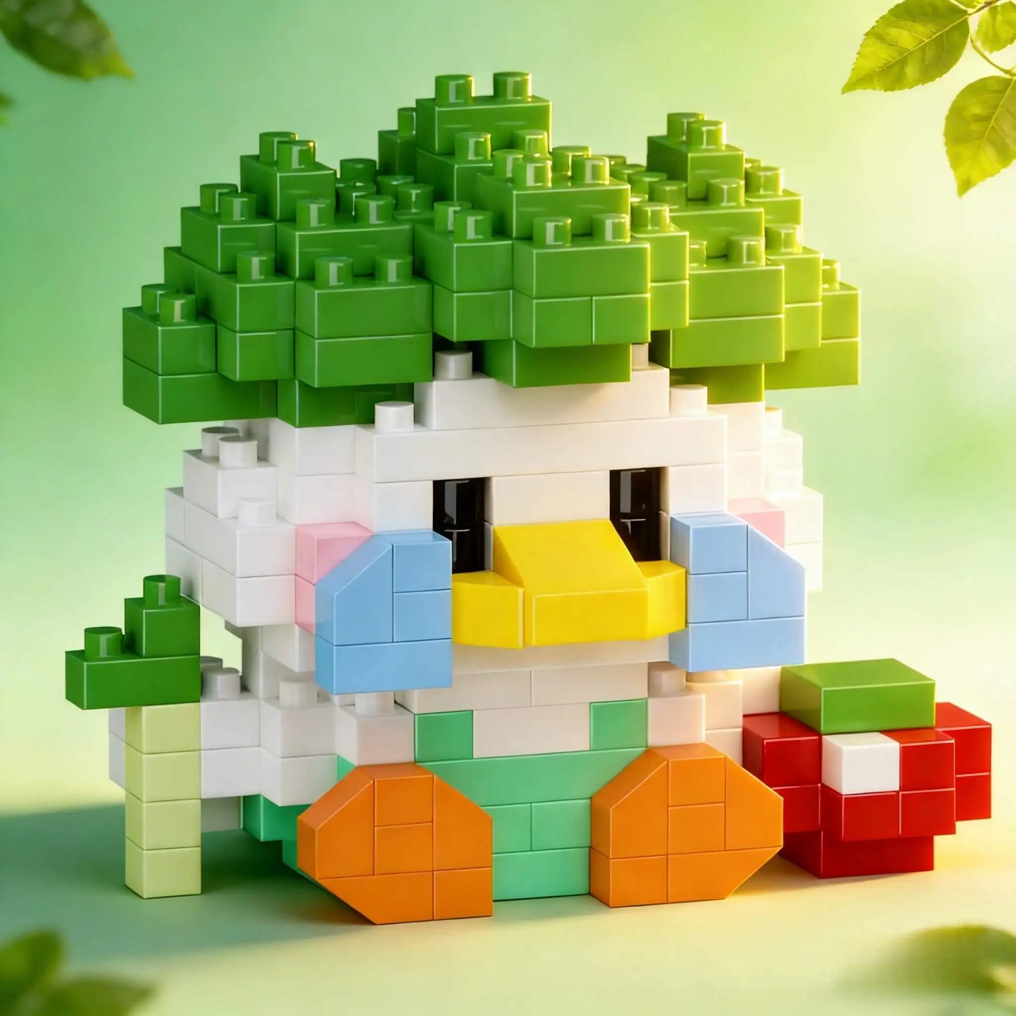 

210pcs Green Duck Block Building Bricks Toy, Animal, STEM, 3D Puzzle Kids Toy, DIY, for Christmas, Halloween, Birthday Gifts