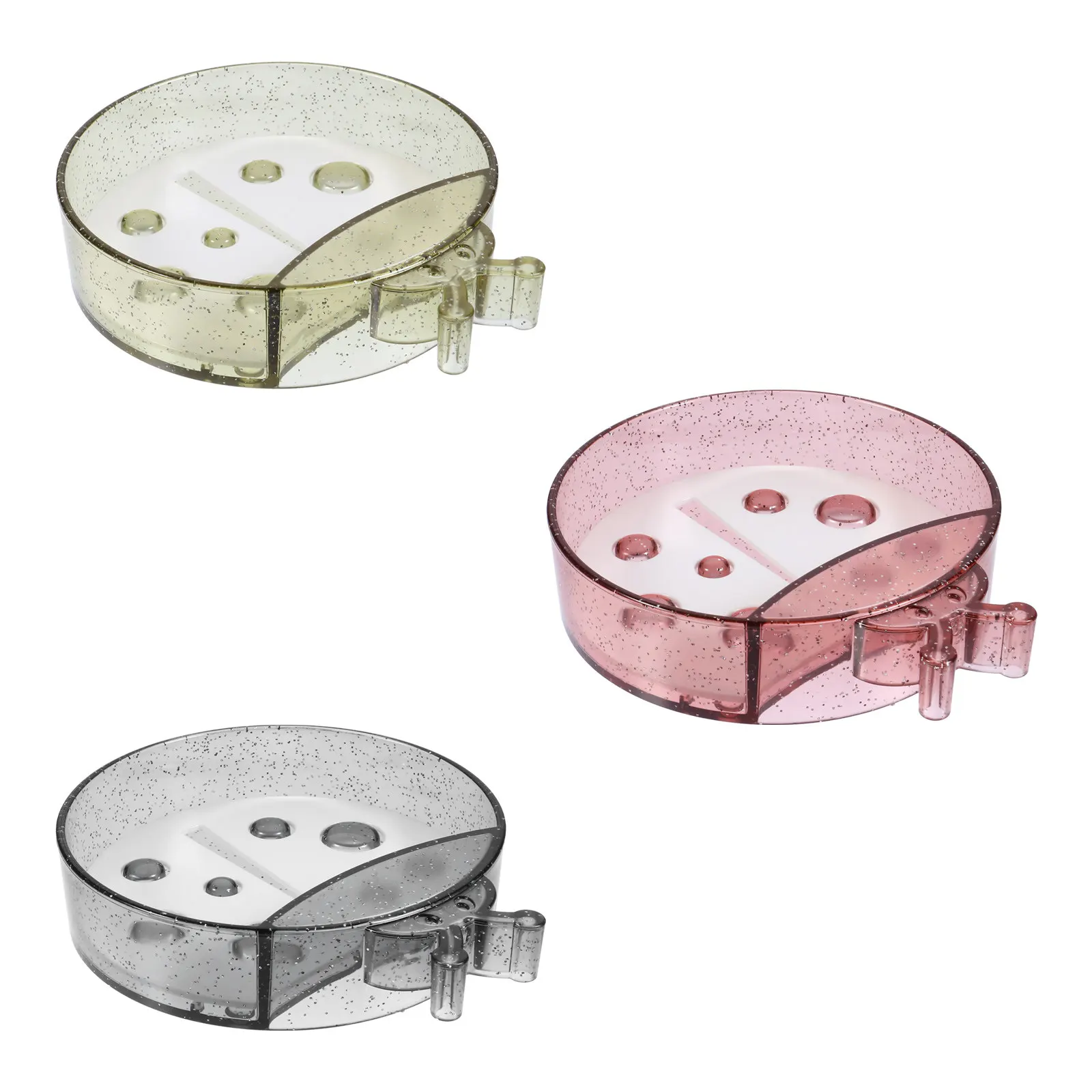 

3Pcs Soap Box Double Drain Beetle Shape Cartoon Holder Creative Portable Soap Storage Case for Bathroom Travel Gym