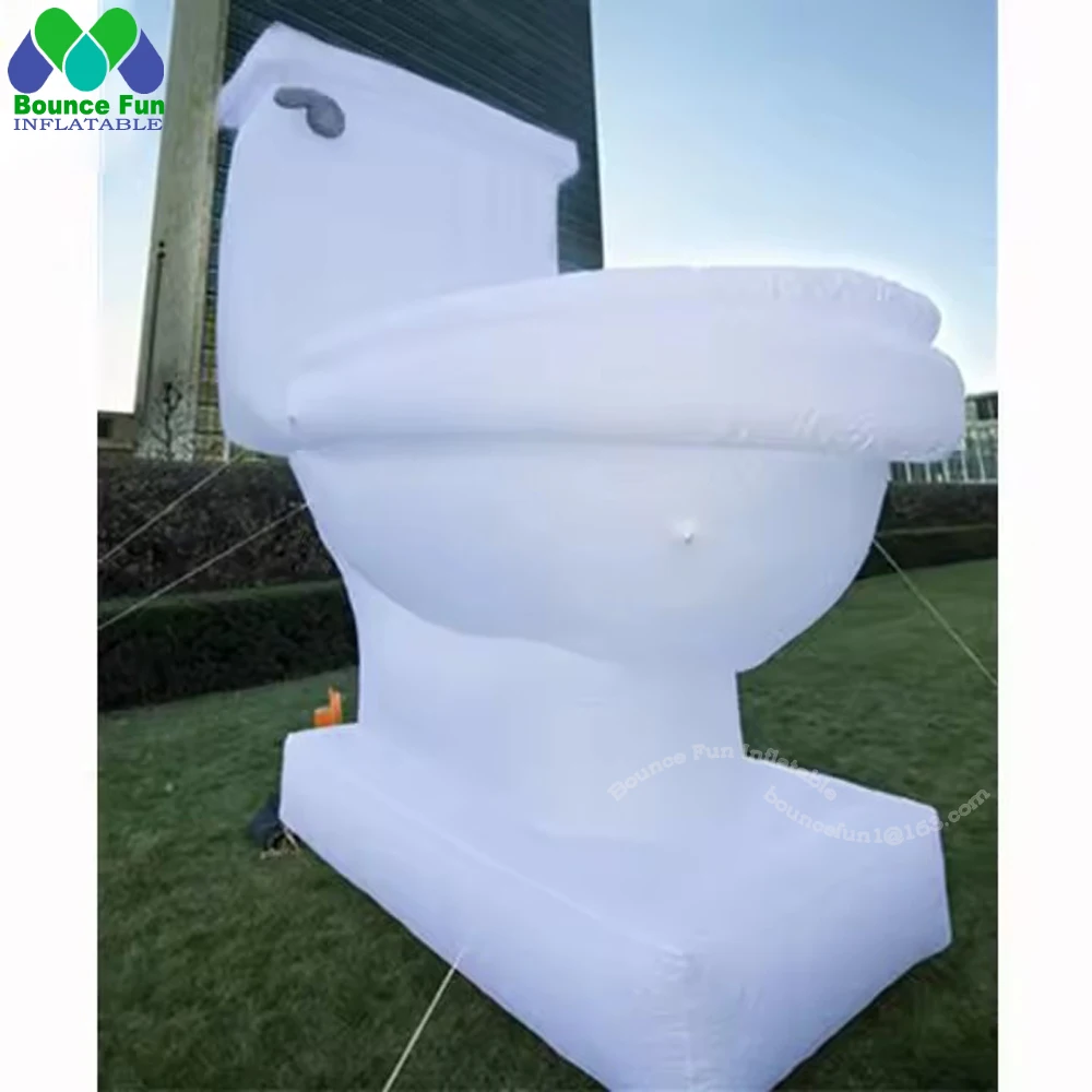 Giant Inflatable Closestool Portable Inflatable Toilet With Logo Printed Blow Up Closestool For Outdoor Advertising