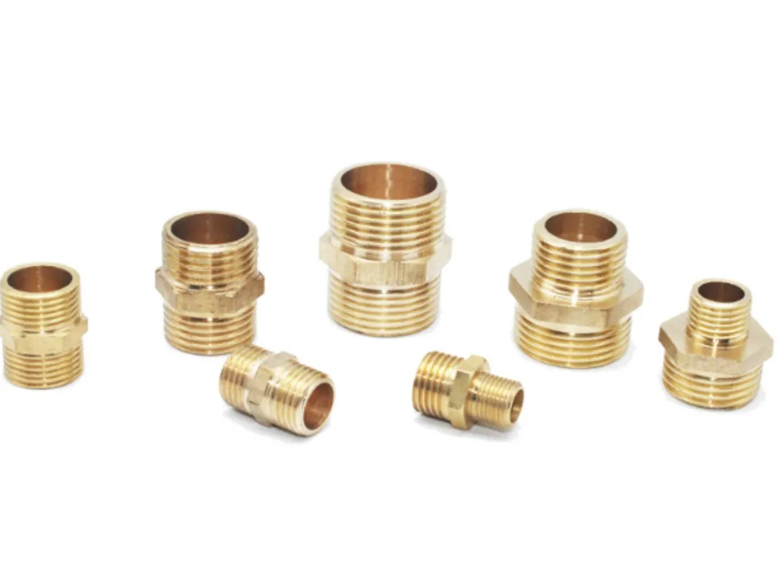 Brass Hex  Pipe FittingWW 1/8 1/4 3/8 1/2 3/4 1 inch Thread Copper Adapter Equal Coupler Connector Water Gas Plumbing Joint