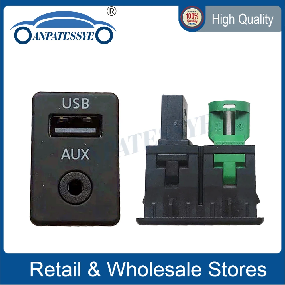 

1pcs AUX+USB Switch Socket For V~W Tiguan Passat B6 B7 CC RCD510 RNS310 3CD 035 249 A 3CD035249A 3CD 035 249A W91F